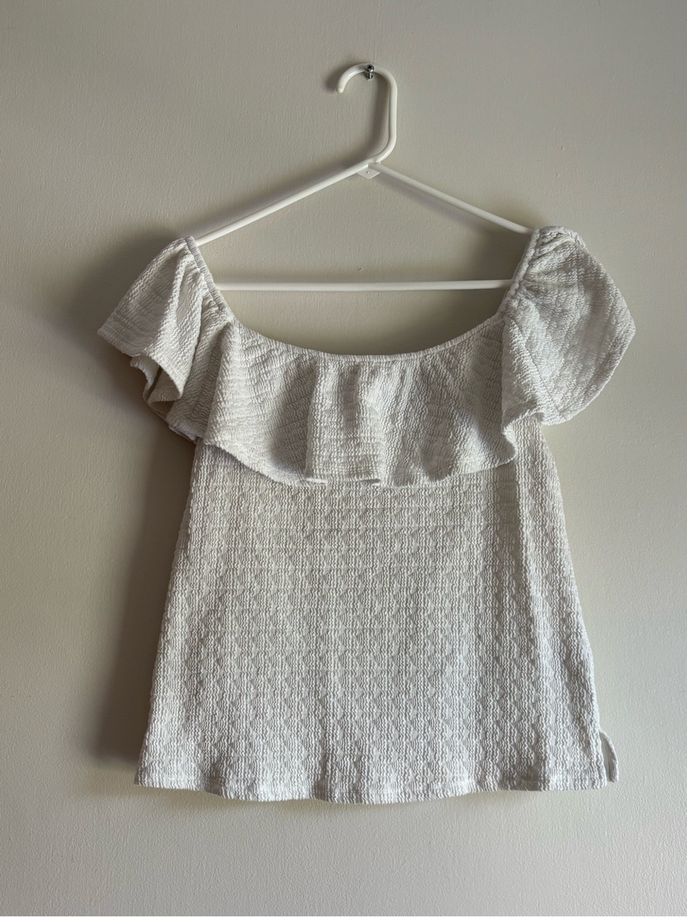 Anthropologie Off-Shoulder Ruffle Camisole - White